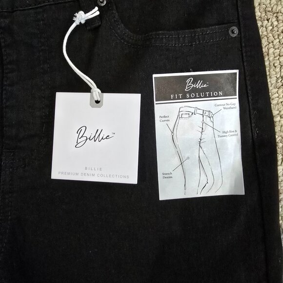 NWT Billie Women's High-Rise Black Capri Jeans Size 8 - Picture 3 of 9